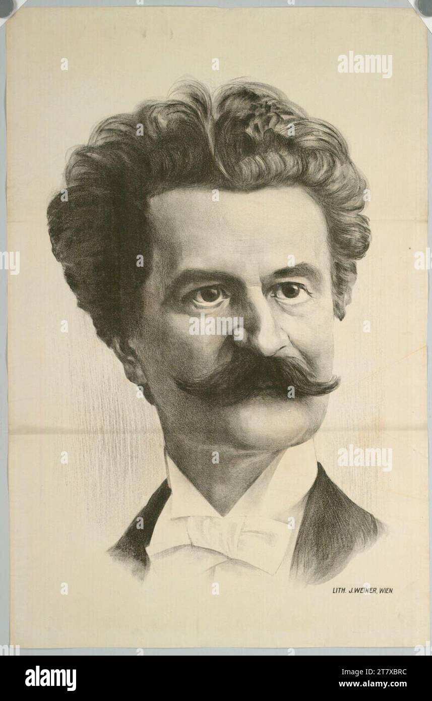 Anonym Portrait Josef Strauß. Litografia intorno al 1900 Foto Stock