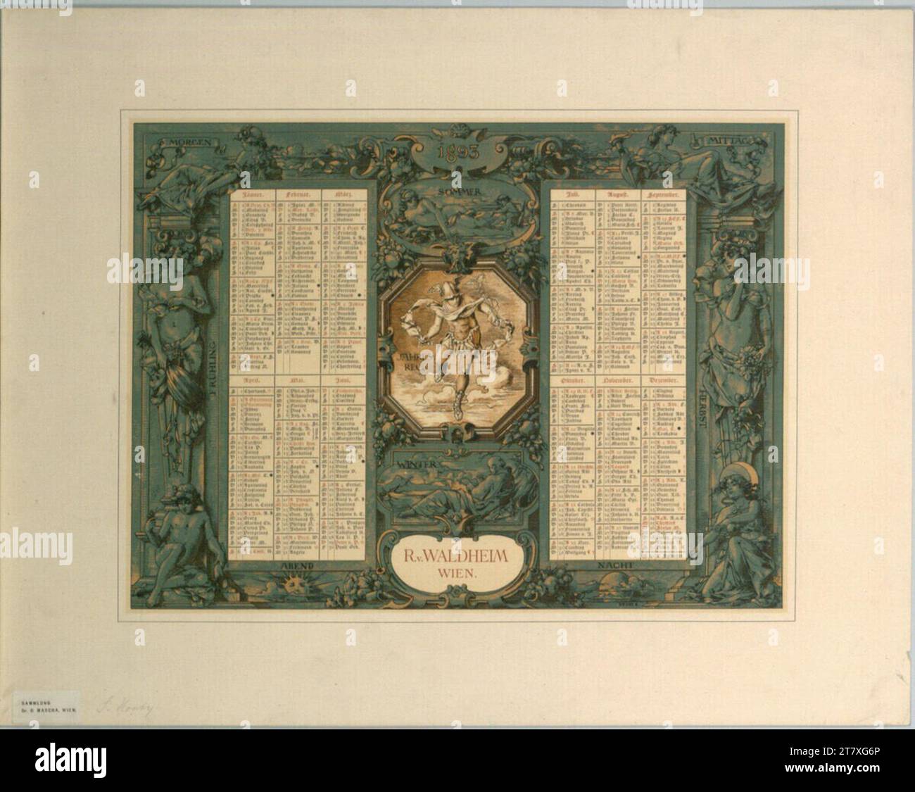 Sergius Hruby Picture Calendario 1893. Colore (1892) , 1892 Foto Stock