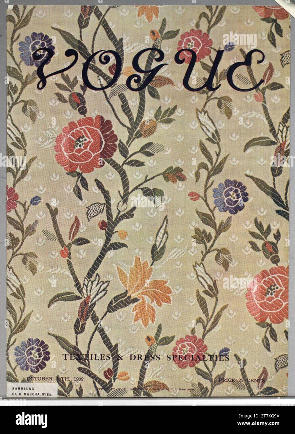 Anonym Vogue; 15 ottobre 1909 (frontespizio). Autotypie 1909 , 1909 Foto Stock