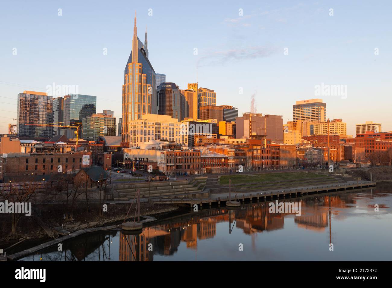 Skyline, Nashville, Tennessee, Stati Uniti d'America, America del Nord Foto Stock