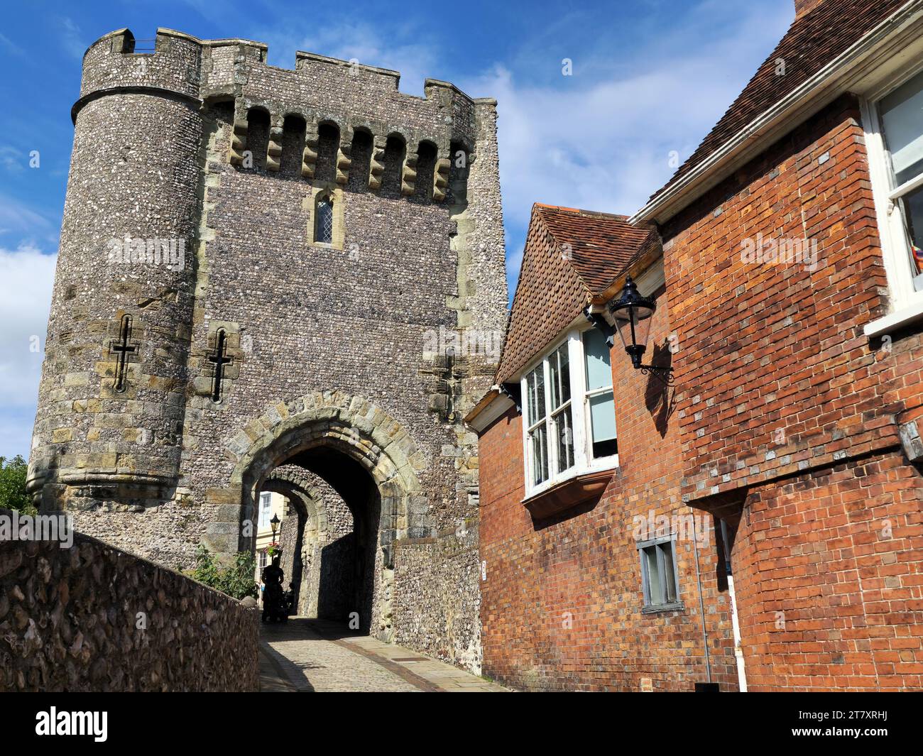 Castle Gate, Lewes, East Sussex, Inghilterra, Regno Unito, Europa Foto Stock