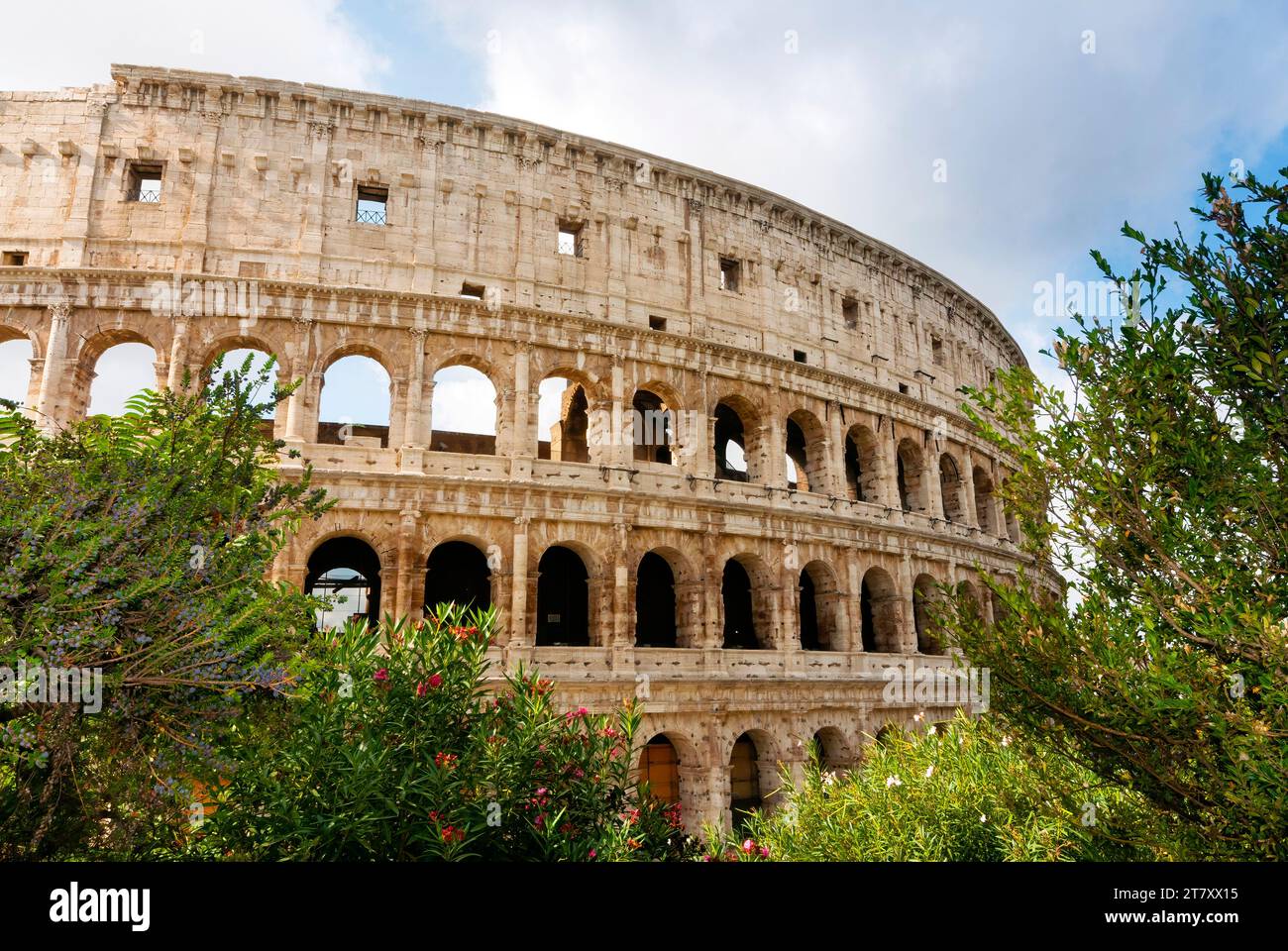Colosseo (Anfiteatro Flavio), sito patrimonio dell'umanità dell'UNESCO, Roma, Lazio (Lazio), Italia, Europa Foto Stock