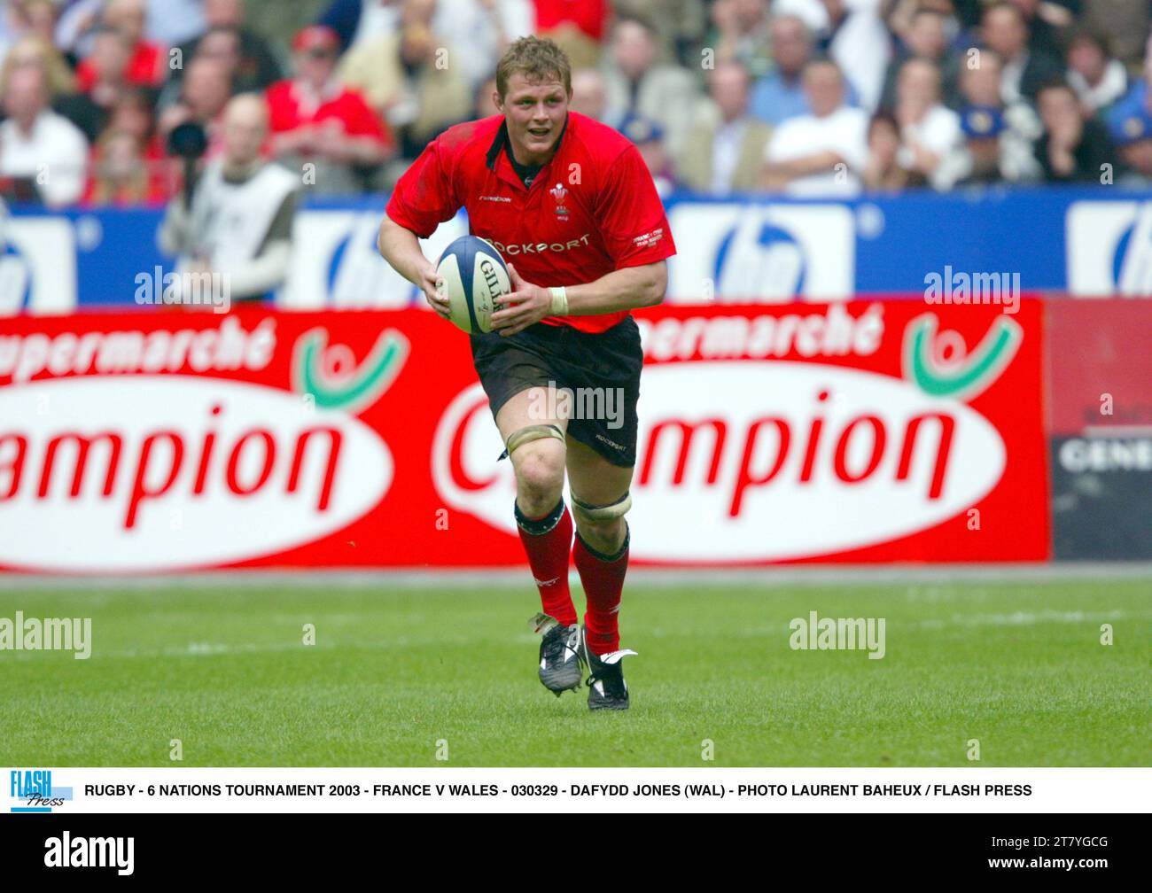 RUGBY - 6 NATIONS TOURNAMENT 2003 - FRANCIA V GALLES - 030329 - DAFYDD JONES (WAL) - FOTO LAURENT BAHEUX / FLASH PRESS Foto Stock