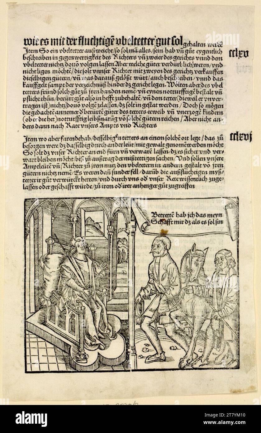 Johann Schöffer ho inserito il Meyn - creo un dz quando dovrebbe essere. Woodcut 1507-1508 , 1507/1508 Foto Stock