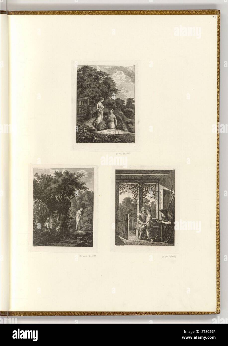 Salomon Gessner (Ausführende r Künstler in) rappresentazioni mitologiche. incisione 1773-1777 , 1773/1777 Foto Stock