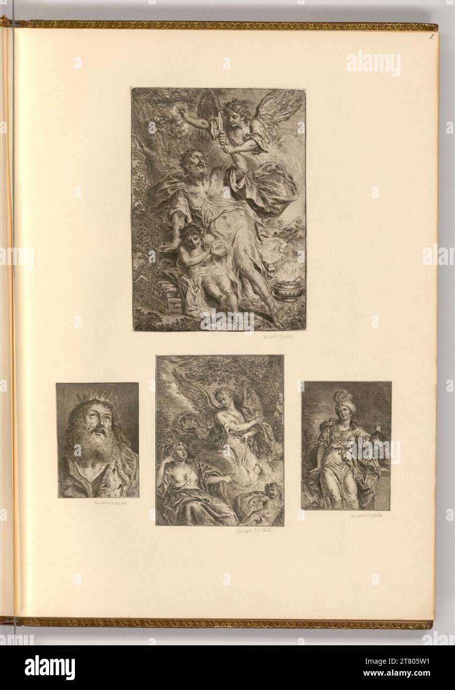 Barthélemi Weiss Scene dell'Antico Testamento. incisione 1750-1820 , 1750/1820 Foto Stock