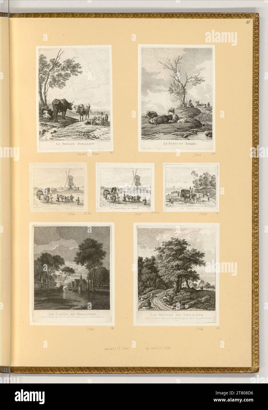 Wilhelm Alexander Wolfgang von Kobell (an der Entstehung Beteiligte r) varie scene rurali. incisione 1819-1835 , 1819/1835 Foto Stock