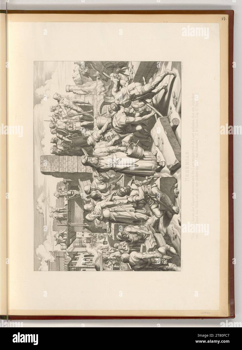 Josef von Führich Altes Testament: Nehemiah (Buck Ezra). Rame, incisione 1825-1888 , 1825/1888 Foto Stock