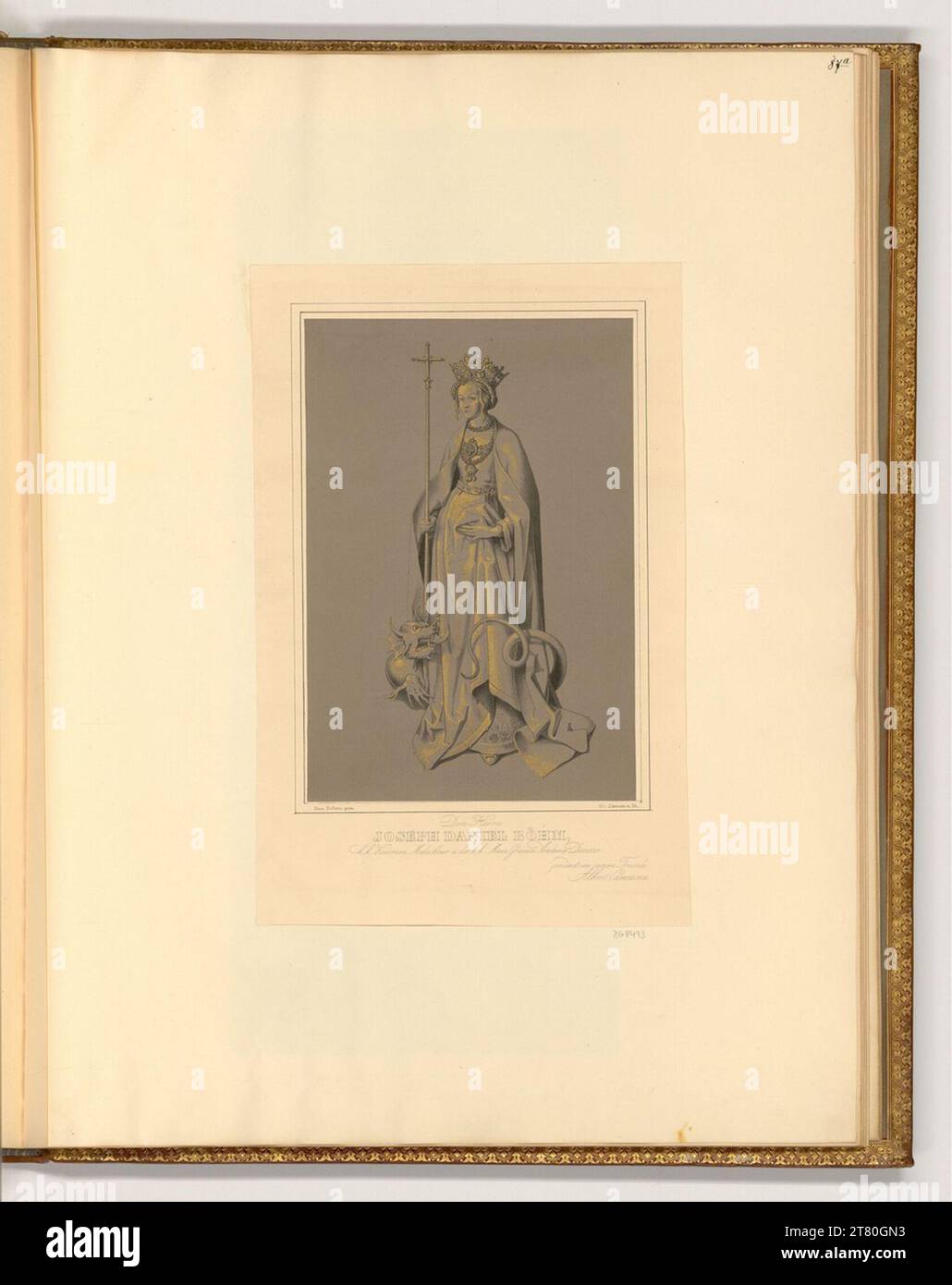 Hans Holbein d. J. St Margareta, Joseph Daniel Böhm, dedicato ai suoi amici Albert Camesina. Litografia 1820-1881 , 1820/1881 Foto Stock