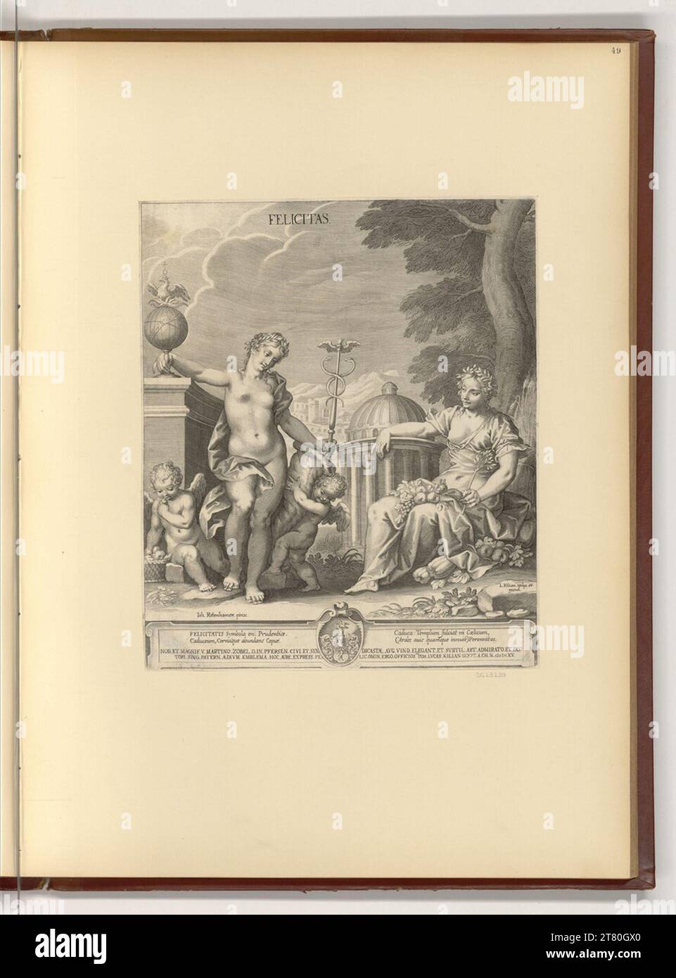 Hans Rottenhammer Happiness. Incisione rame, incisione 1615 , 1615 Foto Stock