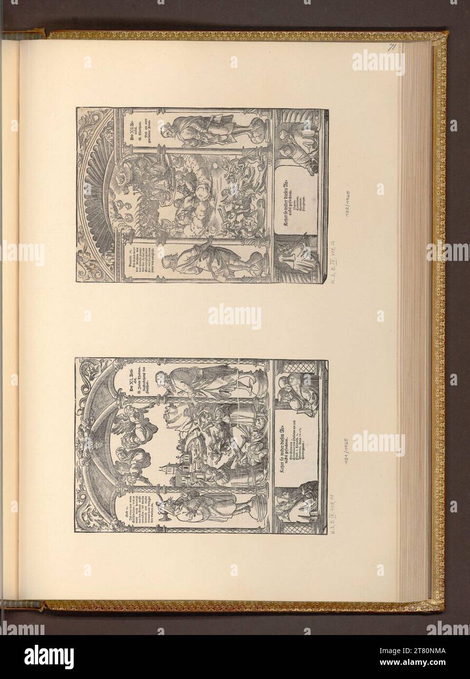 Heinrich Holtzmüller (Formschneider in) i dodici articoli del credo: Undicesimo articolo; 12. Articolo. Woodcut 1545-1559 , 1545/1559 Foto Stock