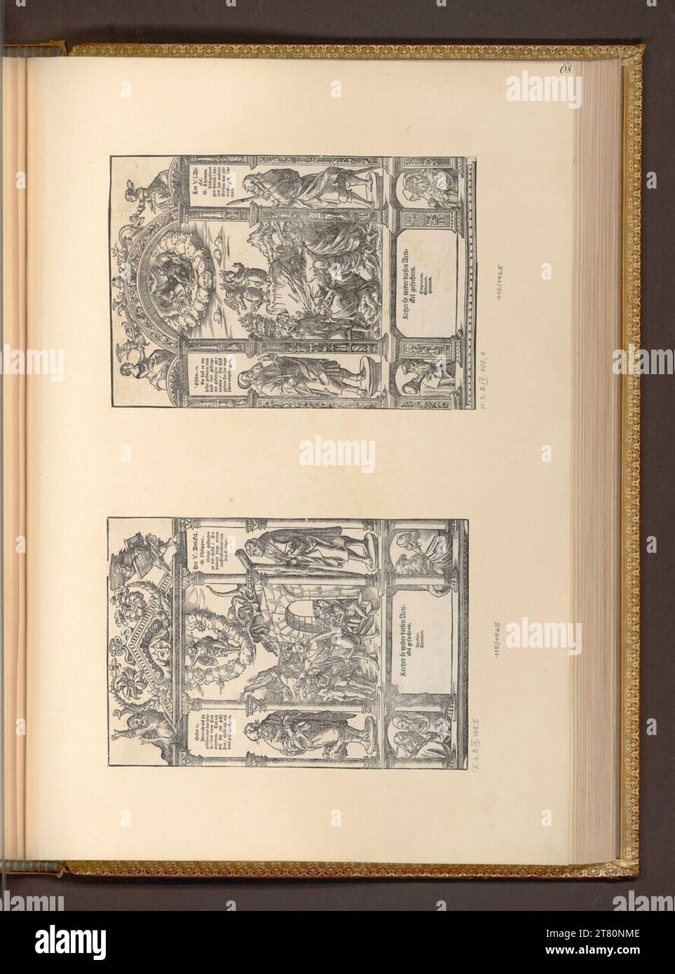 Heinrich Holtzmüller (Formschneider in) i dodici articoli del credo: Quinto articolo; 6. Articolo. Woodcut 1545-1559 , 1545/1559 Foto Stock