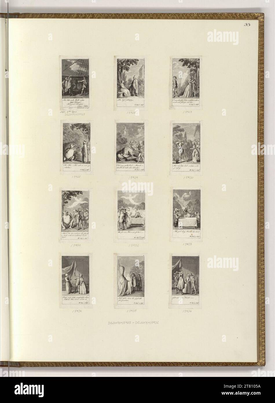 Daniel Nikolaus Chodowiecki (incisore) Göttingen calendario tascabile dal 1788: Shakespeare: Sturm (illustrazione del libro). incisione 1787 , 1787 Foto Stock