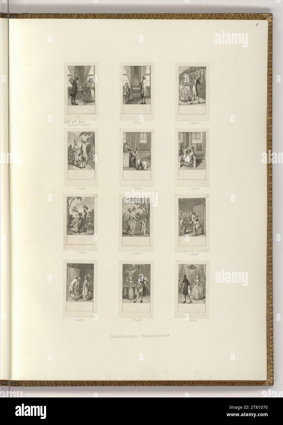 Daniel Nikolaus Chodowiecki (incisore) Göttingen calendario tascabile dal 1779: Azioni naturali e affettate della vita (illustrazione del libro). incisione 1778 , 1778 Foto Stock