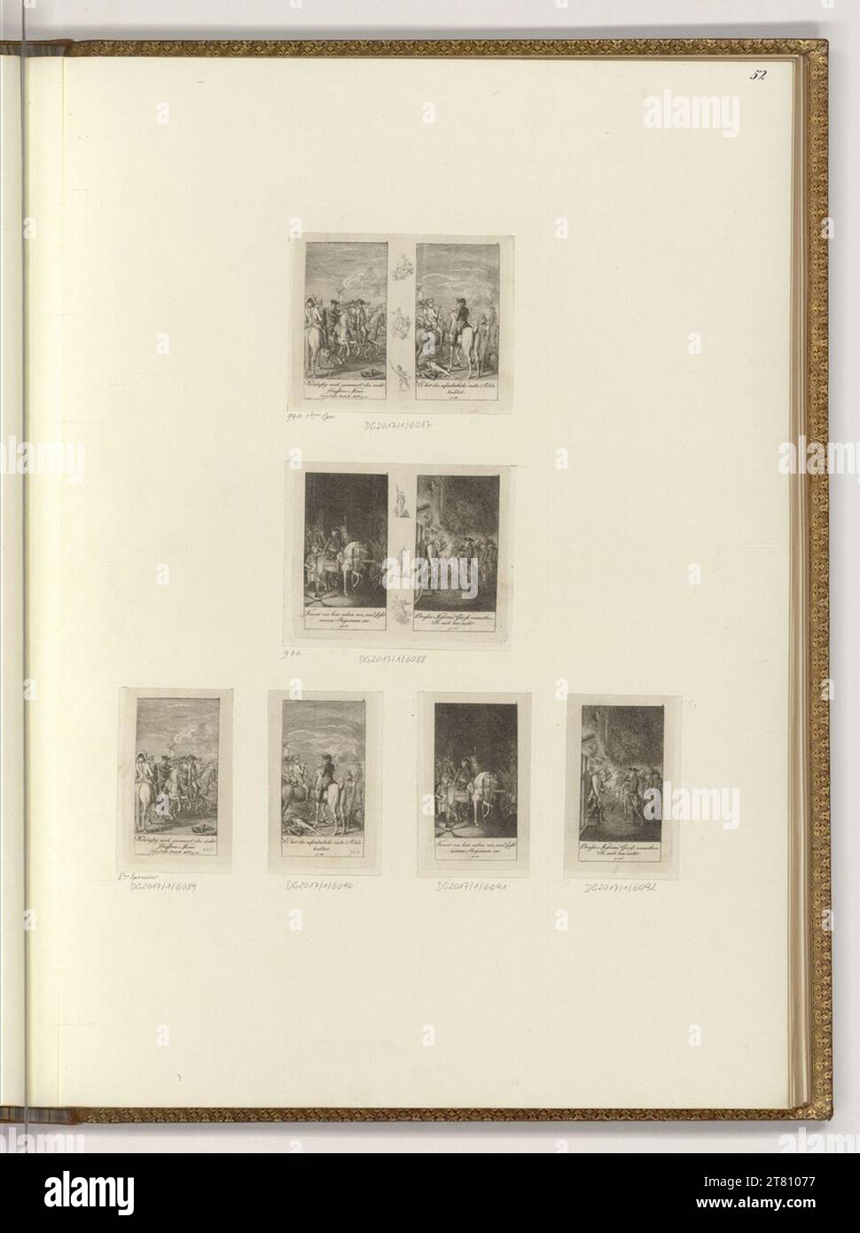 Daniel Nikolaus Chodowiecki (incisore) Calendario militare 1801, pietra: Caratteristica di Federico II (illustrazione del libro). incisione 1800 , 1800 Foto Stock