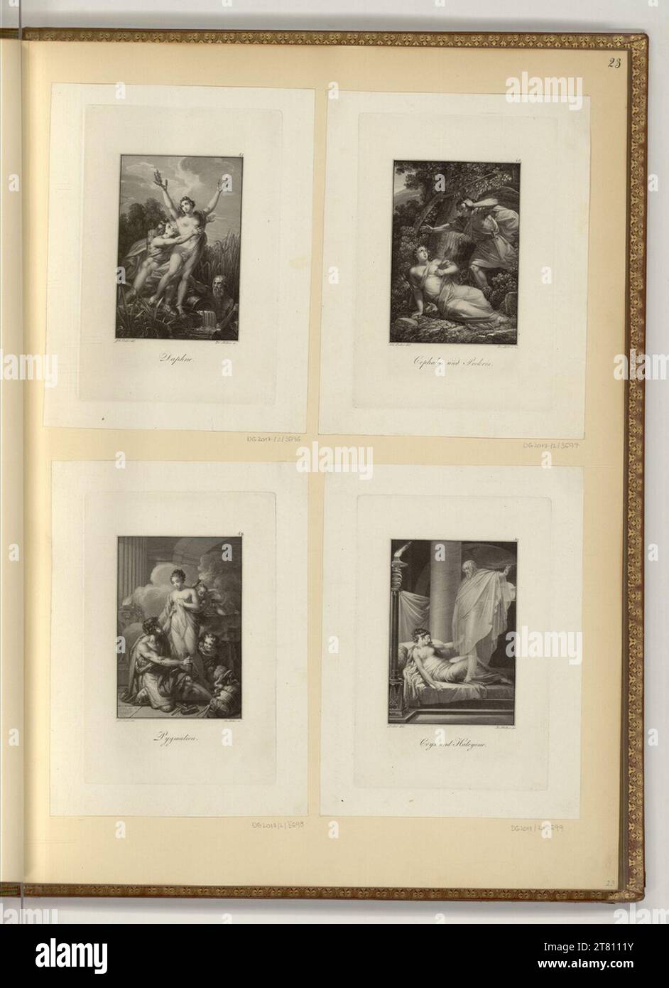 Franz Stöber (incisore) Ovidio: metamorphoses (illustrazioni di libri). incisione 1810-1858 , 1810/1858 Foto Stock