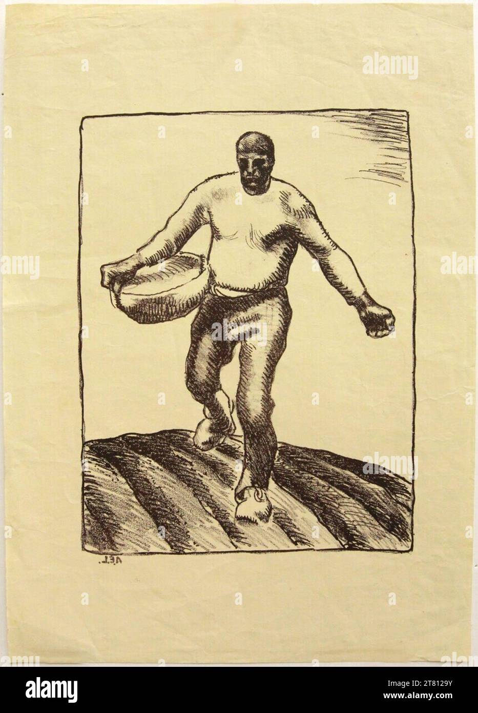 Albin Egger-Lienz Sänann-Kleine. Monoype su carta 1912/14 , 1912/1914 Foto Stock