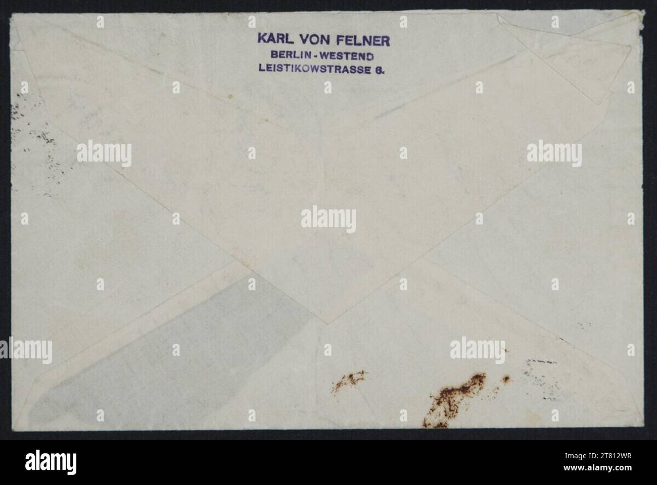 Karl von Felner (Verfasser in) lettera di Karl von Felner a Egon Schiele del 16 novembre 1915. Timbrare (blu) sulla carta 16. Novembre 1915 , 1915-11-16 Foto Stock