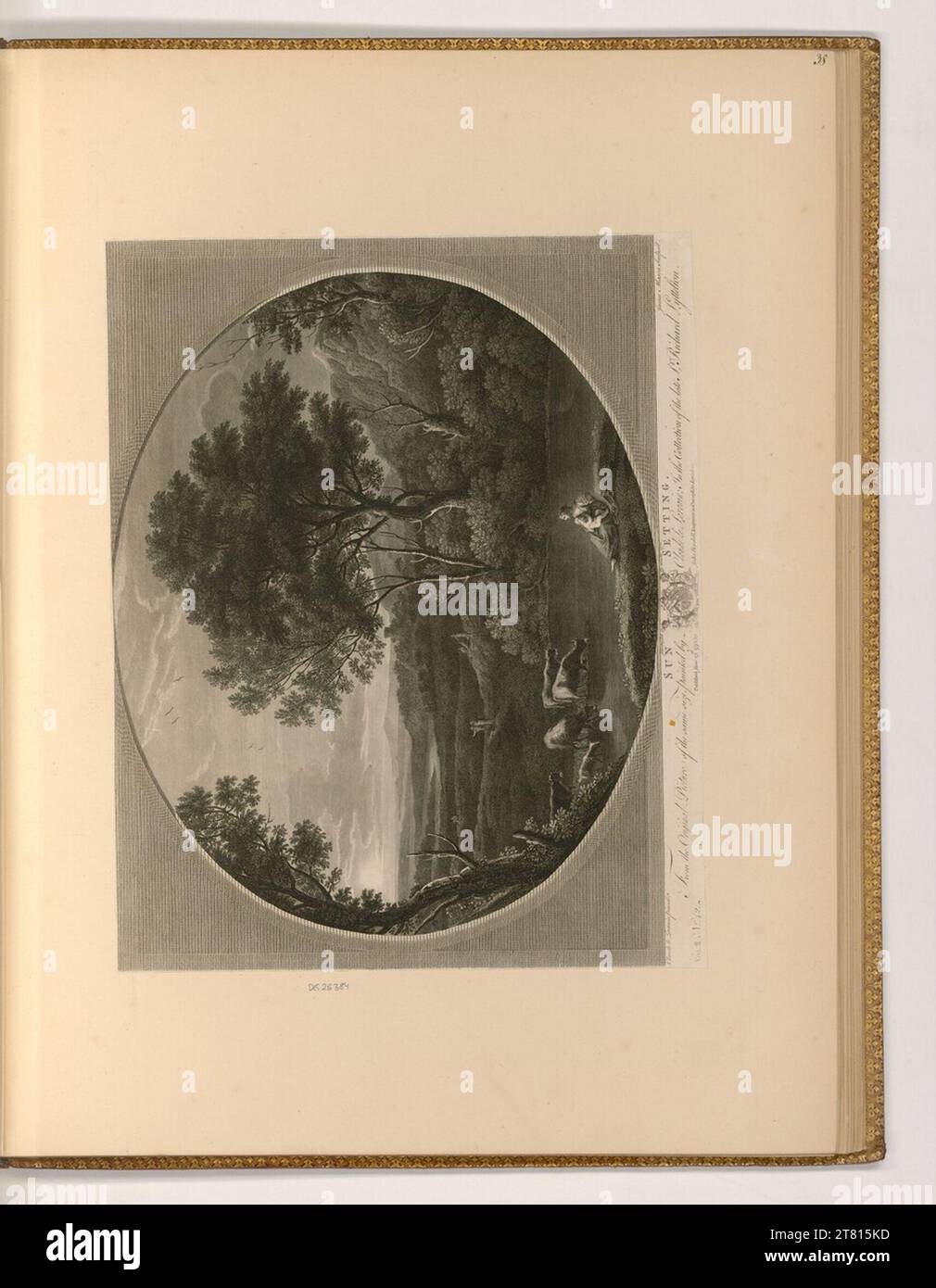 James Mason (incisore) ambientazione del sole. incisione 1771 , 1771 Foto Stock