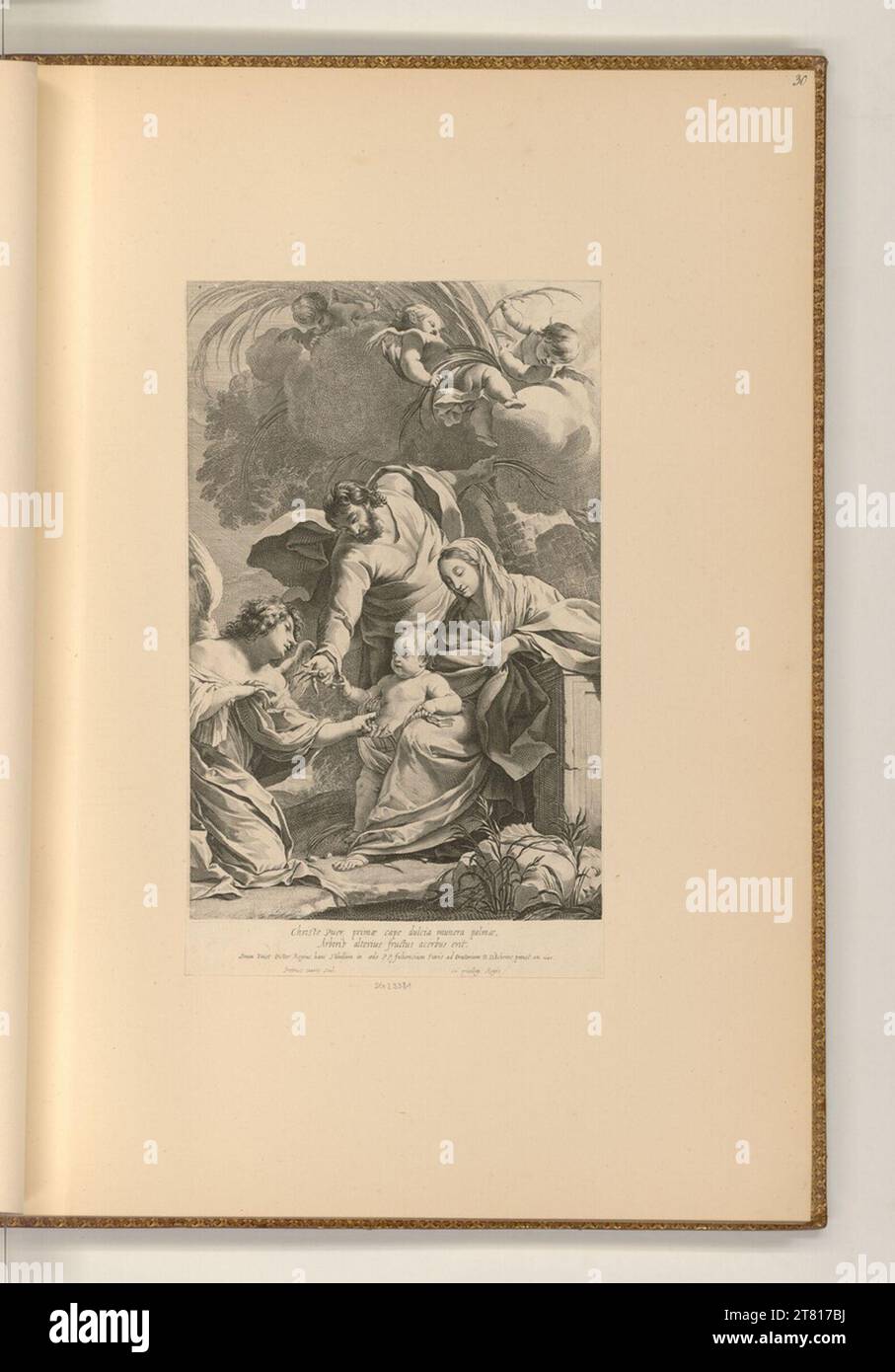 Pierre Daret (incisore) riposa sulla fuga in Egitto. Incisione rame, incisione 1640-1668 , 1640/1668 Foto Stock