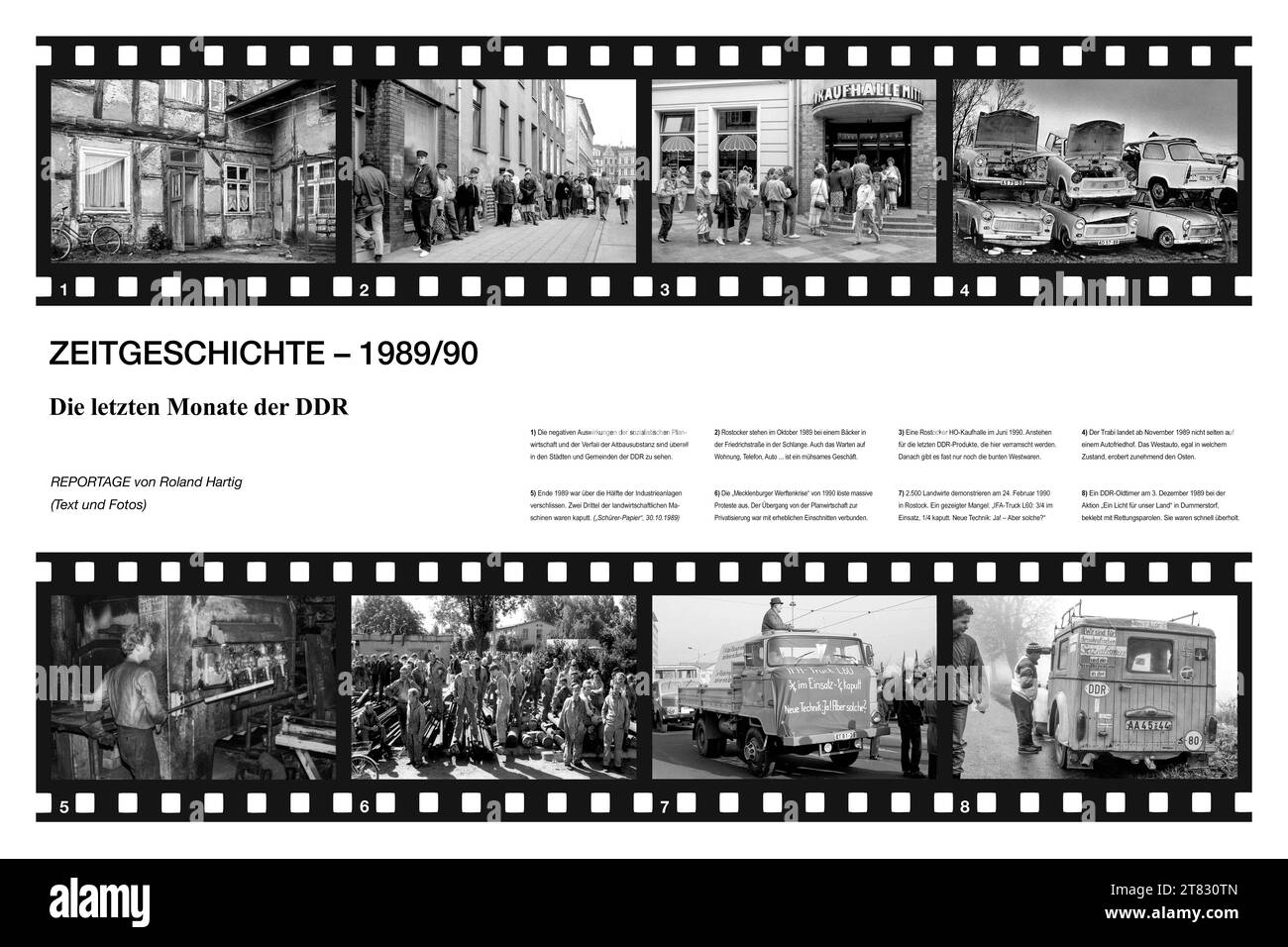 Collage: Zeitgeschichte 1989 - Die letzten Monate der DDR - digital reproduziert: 07.11.2023: Symbolbild: Die Friedliche Revolution 1989 Reportage Rostock Abstract aus einer Fotoserie von über 100 Aufnahmen. 60 x 40 cm, digital reproduziert: 07.11.2023 Rostock Neuer Markt Mecklenburg-Vorpommern Deutschland *** Collage storia contemporanea 1989 gli ultimi mesi della RDT riproducevano digitalmente 07 11 2023 immagine simbolica The Peaceful Revolution 1989 Reportage Rostock Abstract da una serie fotografica di oltre 100 immagini 60 x 40 cm, riprodotto digitalmente 07 11 2023 Rostock Neuer Markt Mecklenburg Western P. Foto Stock
