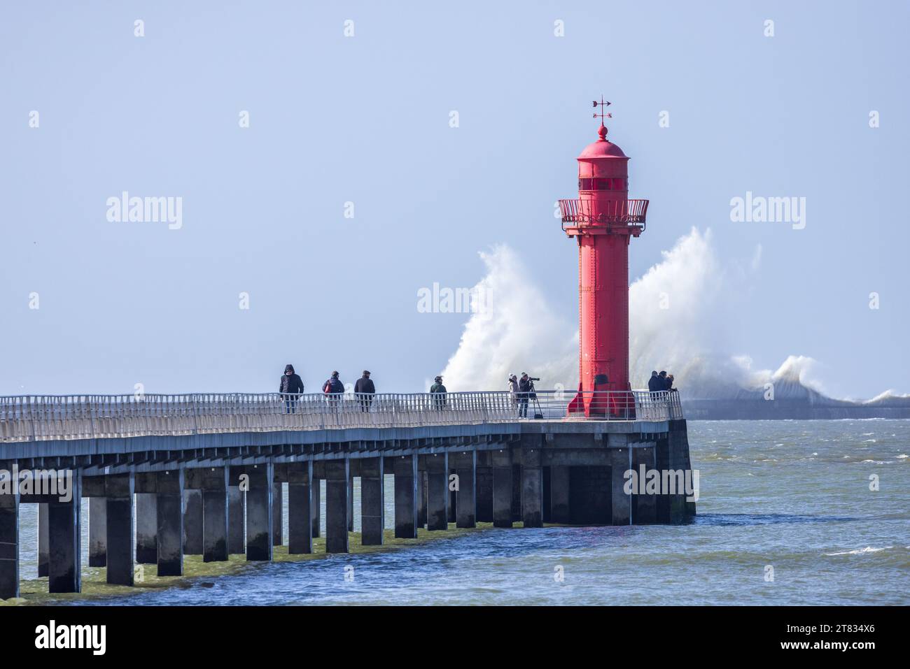 Jetée de Boulogne sur mer, Francia, Côte d'Opale Foto Stock