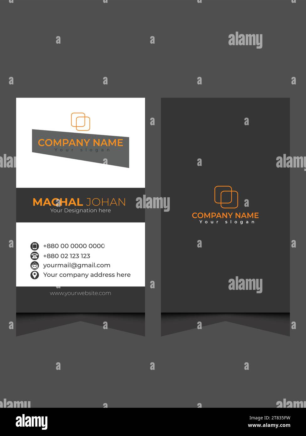 Business Card Design Illustrazione Vettoriale