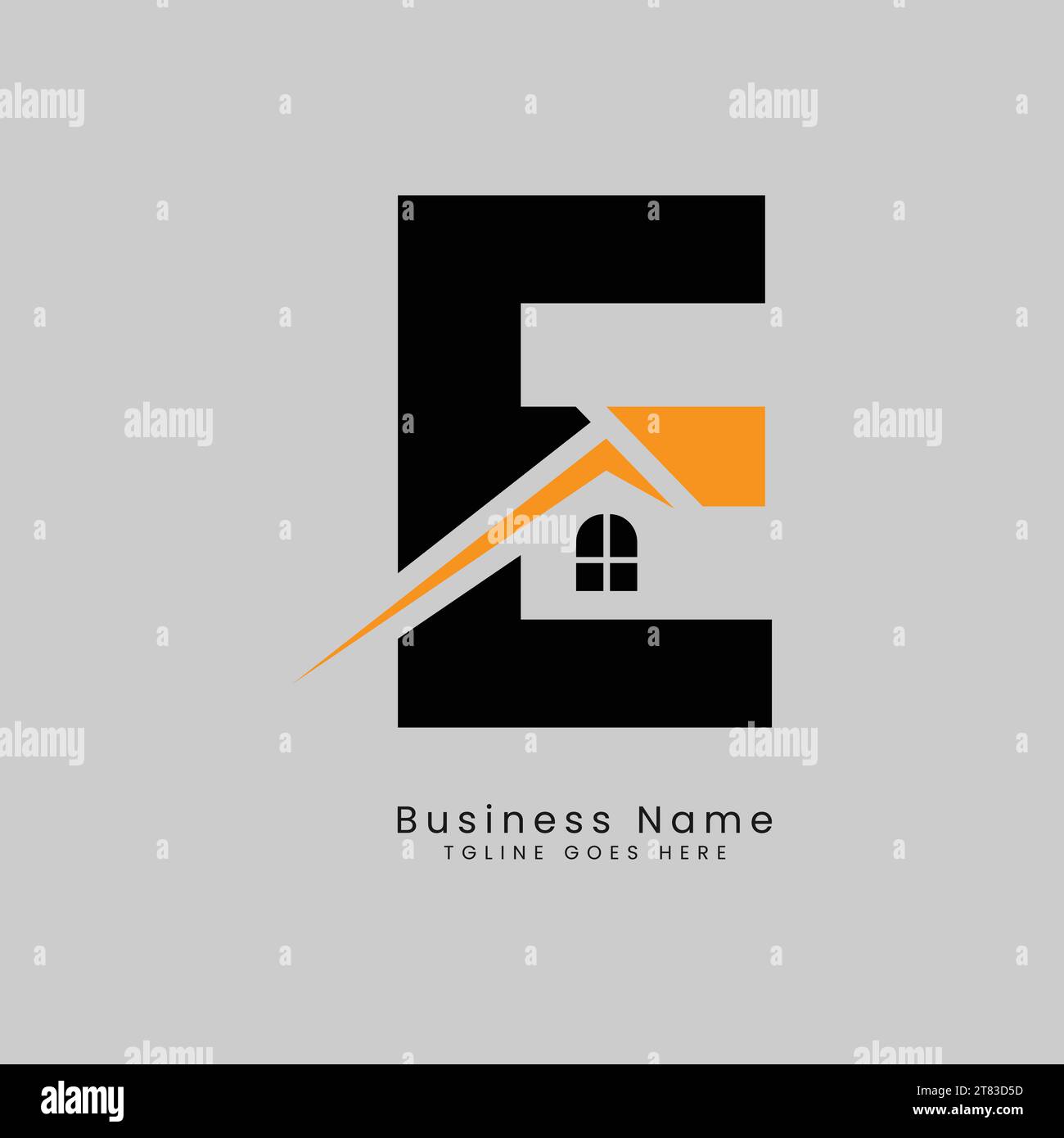E Letter Real Estate Logo, modello di illustrazione vettoriale Logo di progettazione per Property Business Image Start with Alphabet E. Illustrazione Vettoriale