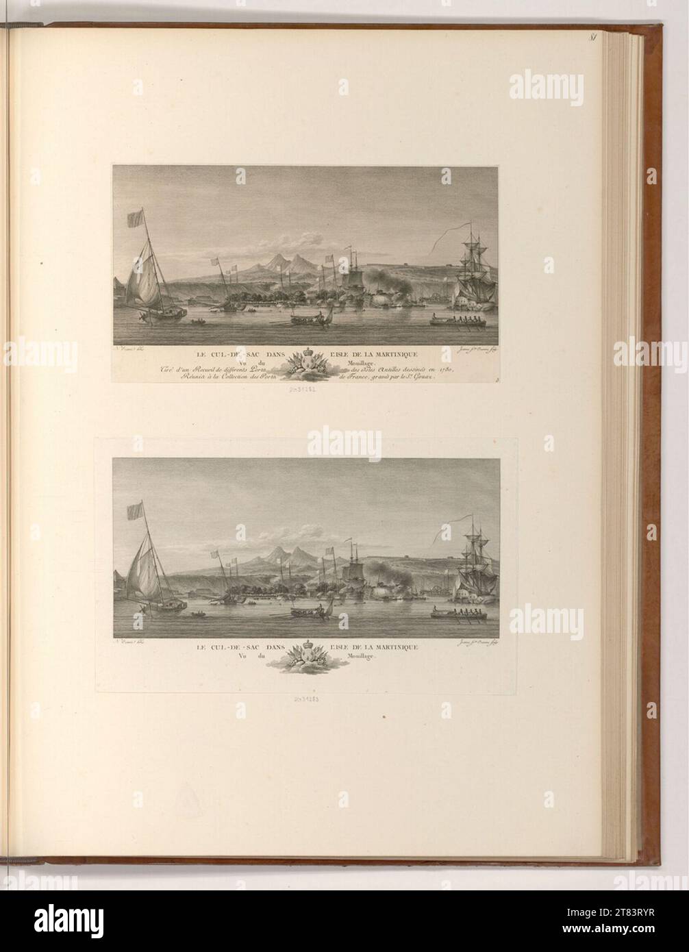 Giovanna Francesca Ozanne (incisore) il vicolo cieco nell'isola di Martinica. Incisione, incisione del rame intorno al 1780 Foto Stock