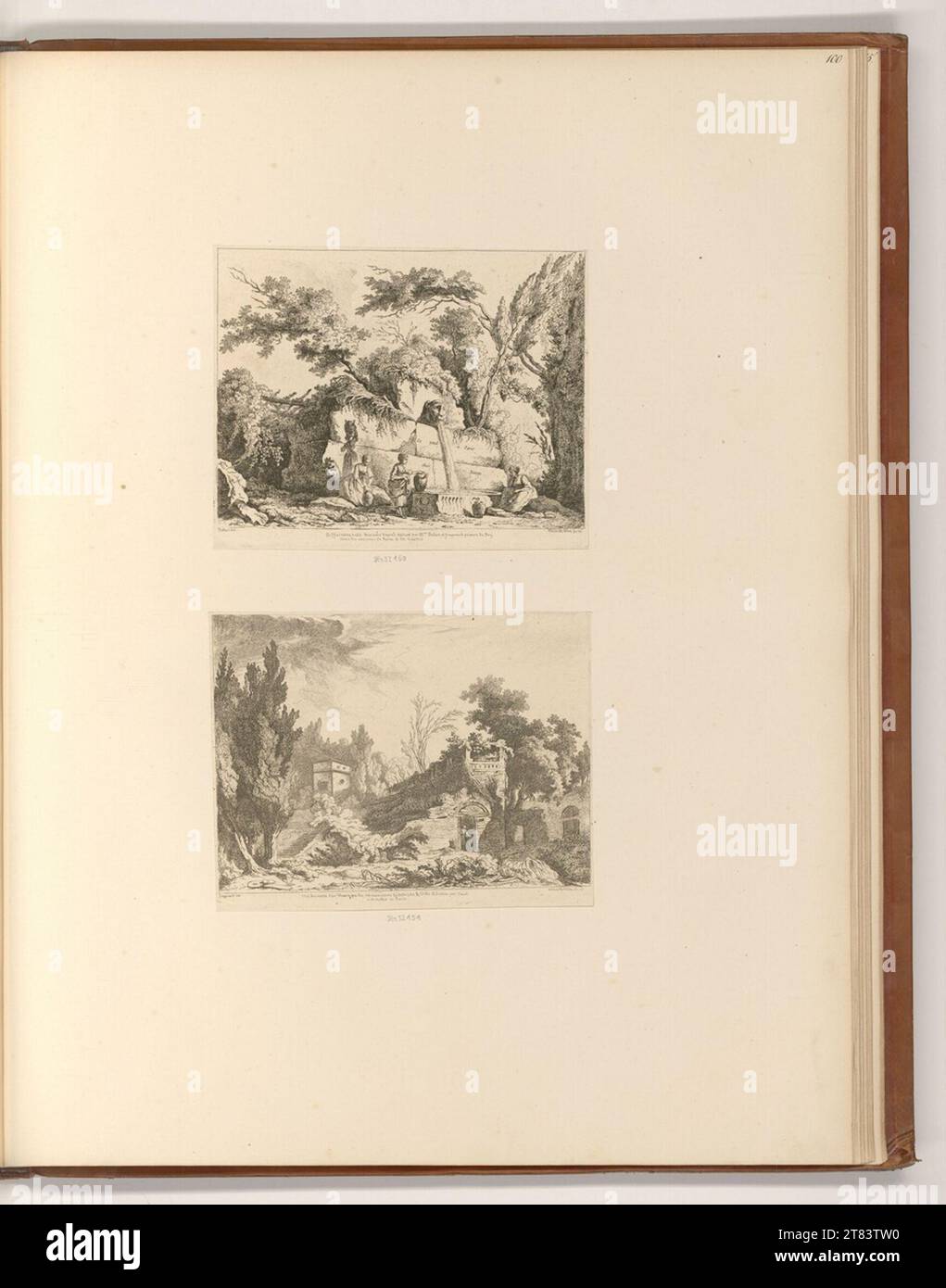 Adélaide Allou (incisore) rovine italiane. incisione 1771 , 1771 Foto Stock