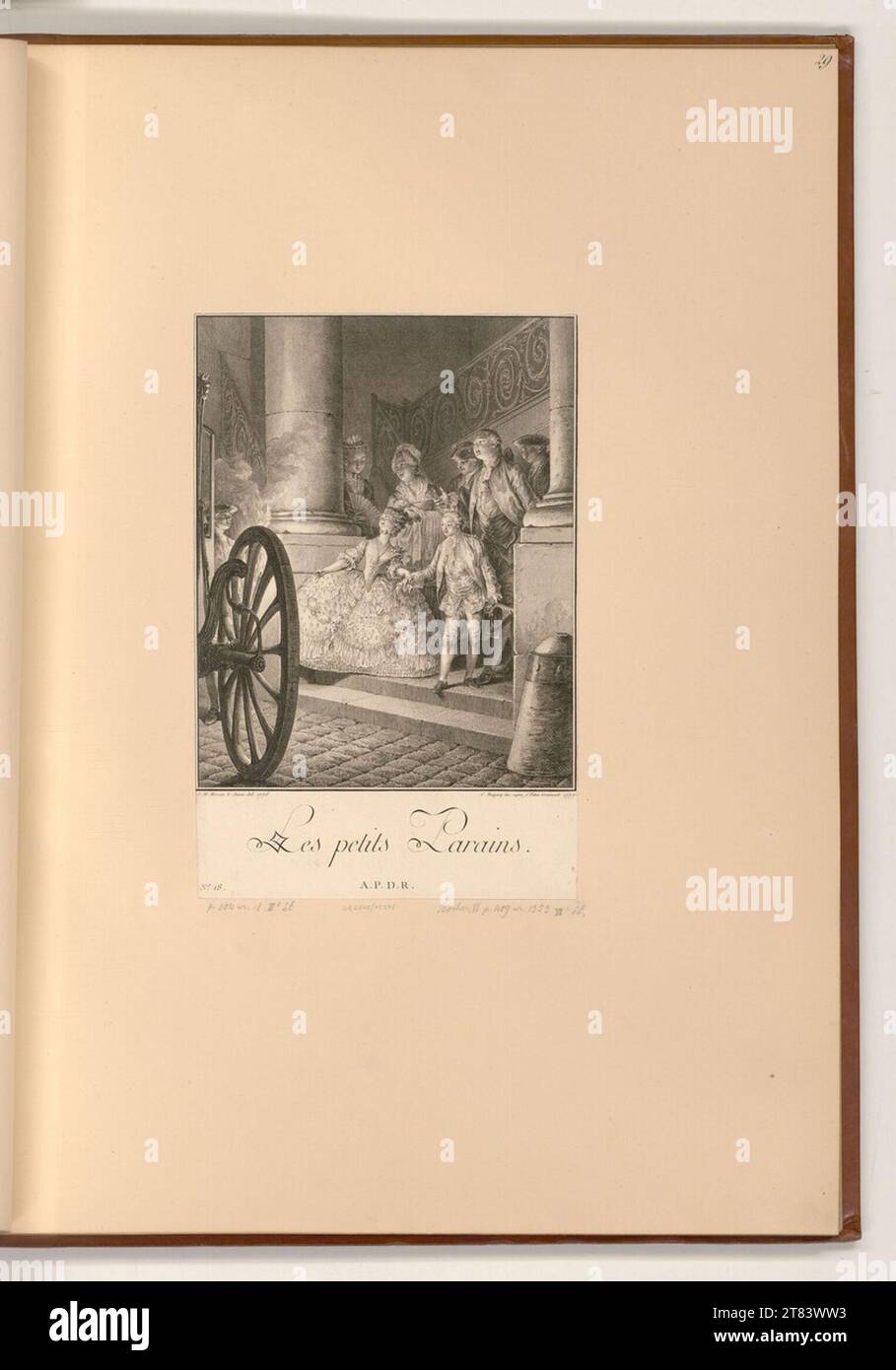 Pierre Charles Baquoy (incisore) piccole parcelle. Incisione, incisione rame 1777 , 1777 Foto Stock