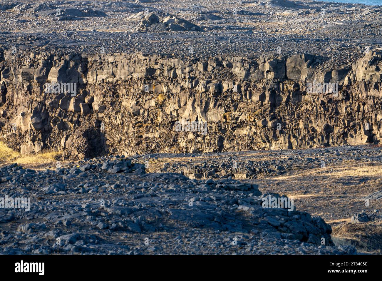 Tra continenti nel sud-ovest dell'Islanda penisola di Reykjanes Foto Stock