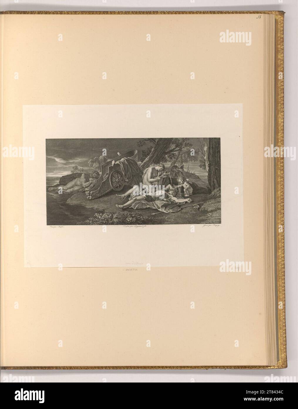 Pierre Charles Baquoy (incisore) Tod des Adonis. Incisione rame, incisione 1803-1809 , 1803/1809 Foto Stock
