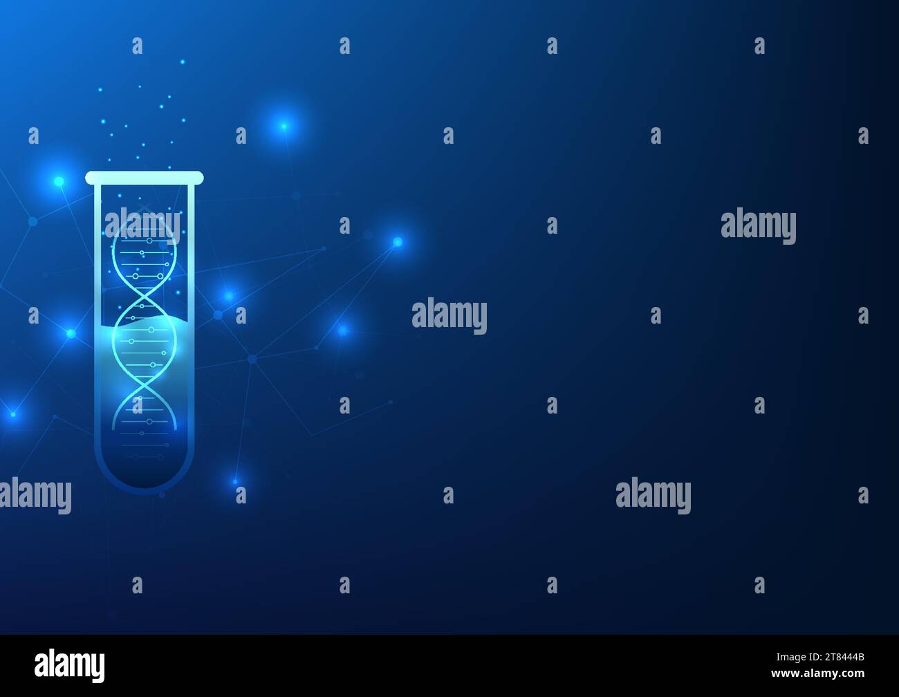 La tecnologia sanitaria, la struttura delle biotecnologie nelle provette, rappresenta la tecnologia della ricerca. Biotecnologie per produrre prodotti che siano vantaggiosi per hu Illustrazione Vettoriale