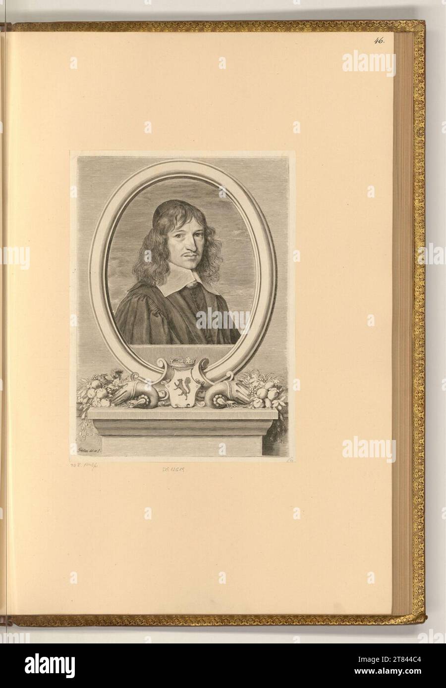 Claude Mellan (Ausführende r Künstler in) Ritratto nicolas fouquet. Stampa in rame 1620-1688 , 1620/1688 Foto Stock