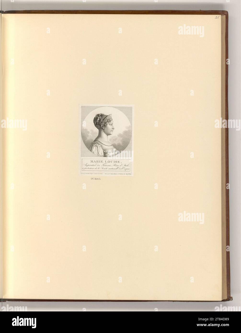 Pierre Audouin (incisore) Ritratto Marie-Louise dall'Austria. Incisione rame, incisione 1810-1814 , 1810/1814 Foto Stock