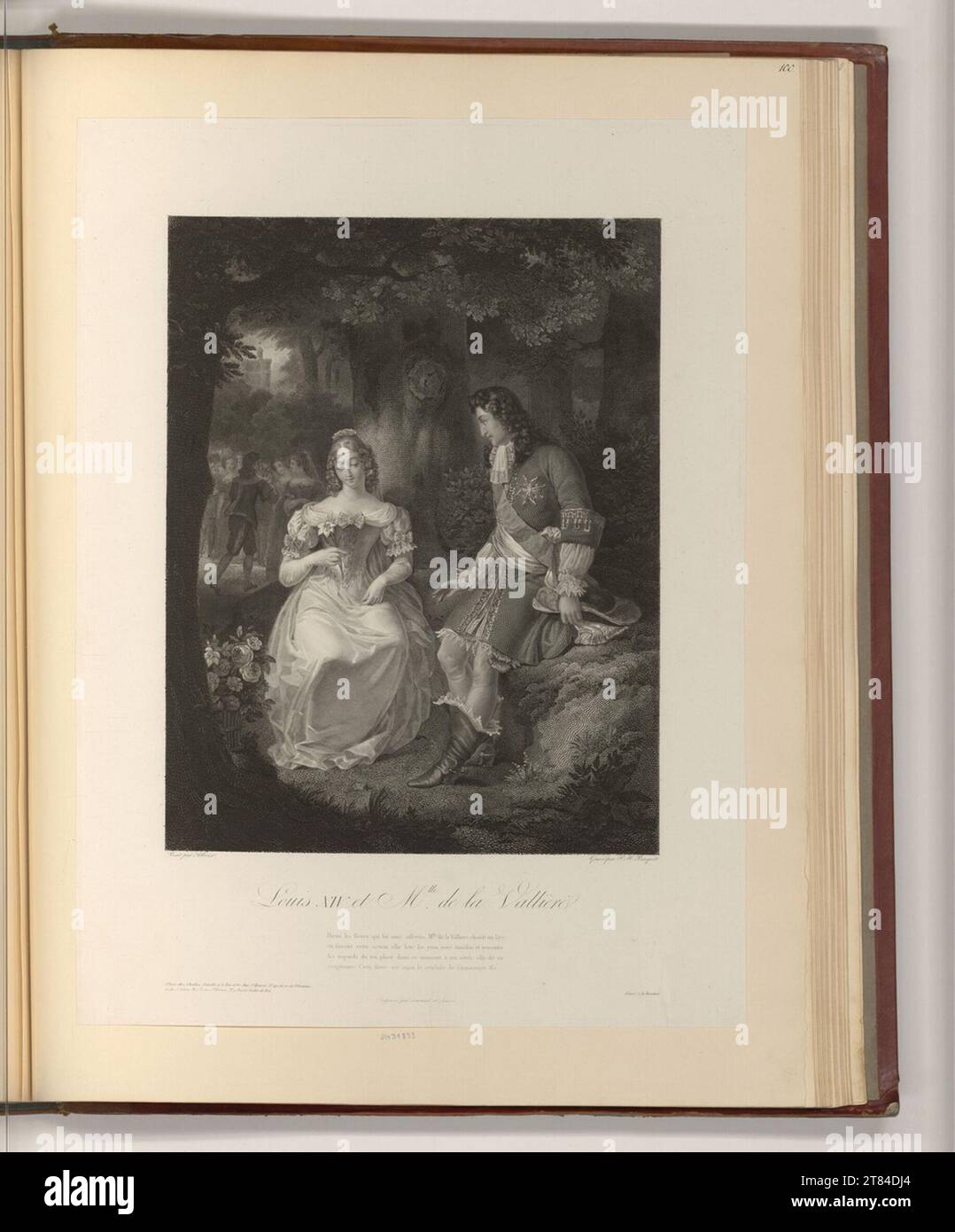 Hippolyte Louis Émile Pauquet (incisore) Luigi XIV e la signorina. De la Vallière. Incisione rame, incisione 1817-1871 , 1817/1871 Foto Stock