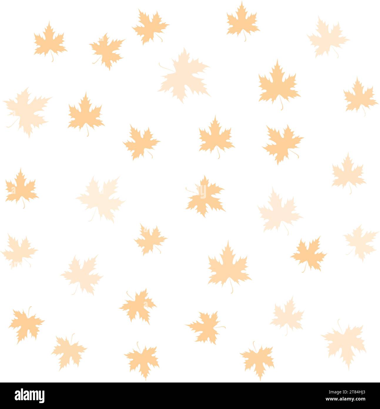 Sfondo con foglie d'acero trasparenti. Texture con silhouette di foglie autunnali. Per il design e la decorazione delle vacanze autunnali, cartolina, poster, inviti Illustrazione Vettoriale