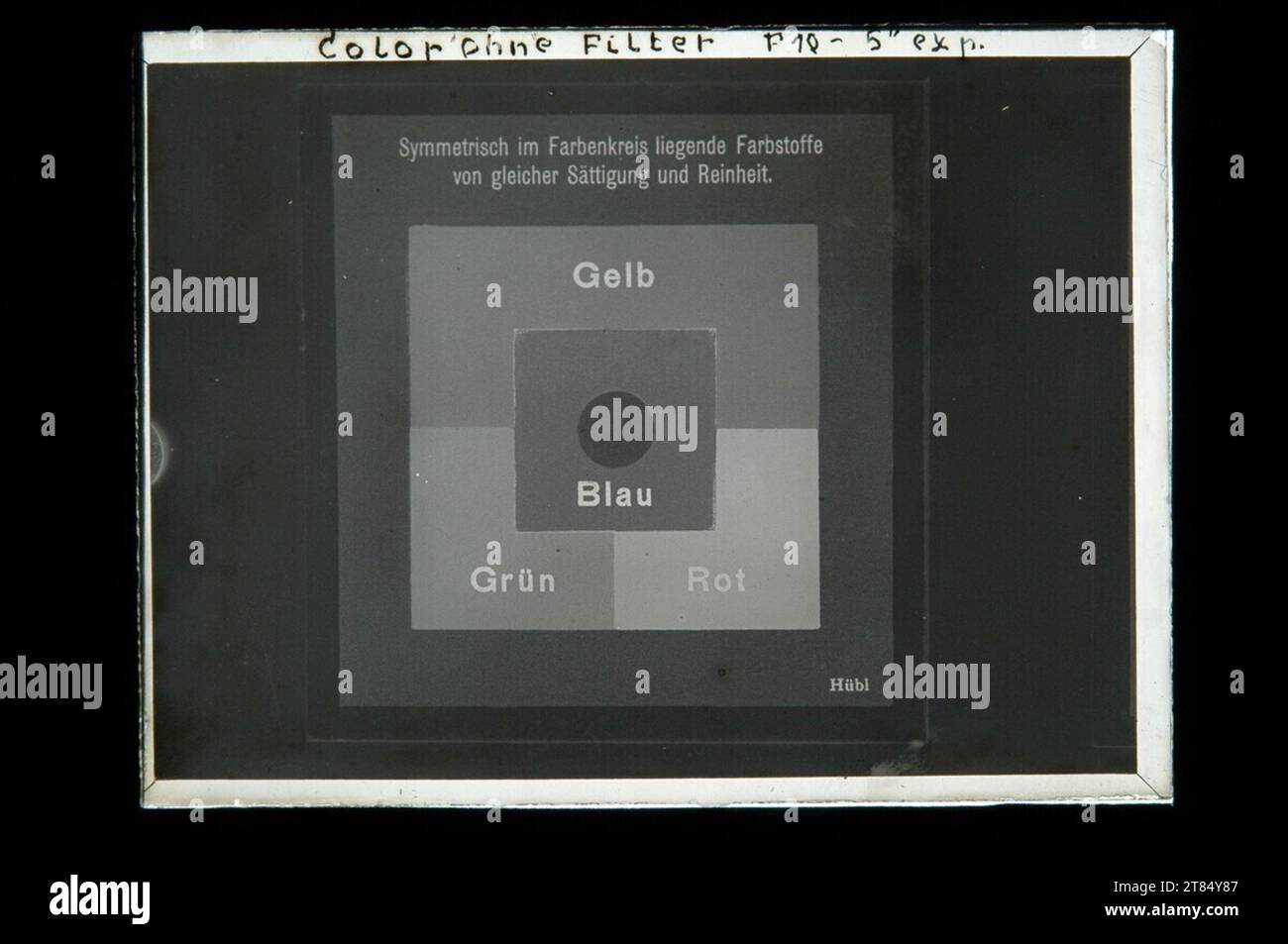 Arthur von Hübl registrazione sperimentale di una tabella dei colori, colore senza filtro. Forte Foto Stock