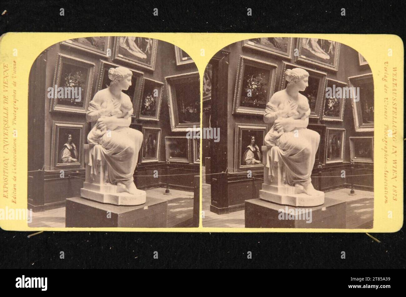Wiener Photographen-Association World Exhibition in Vienna 1873: Mostra d'arte francese. Carta albumina, sulla scatola/formato stereo 1873 , 1873 Foto Stock