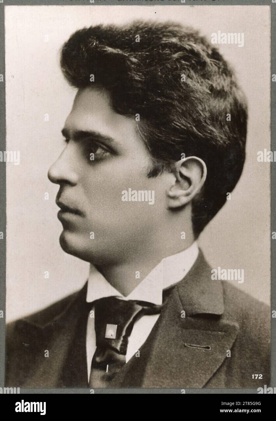 Wilhelm Dreesen Pietro Mascagni. Carta gelatina argento, sulla scatola/cabinet formato 1899 , 1899 Foto Stock