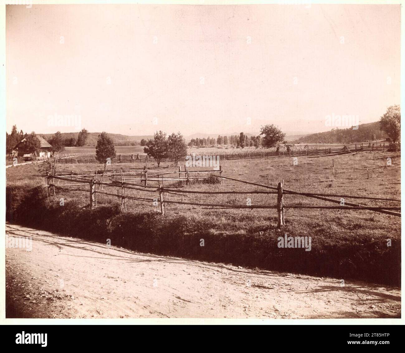 Ferdinand Ritter von Staudenheim, campo recintato. Carta albumina, sulla scatola Foto Stock