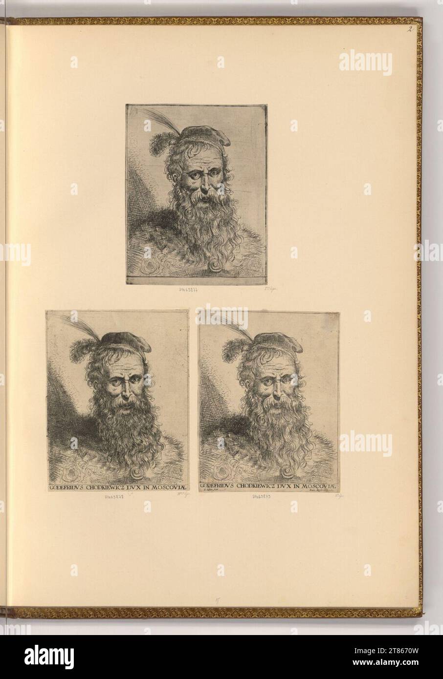 Gerard Seghers (incisore) Portrait Godfroy choodkiewyz. incisione 1610-1651 , 1610/1651 Foto Stock