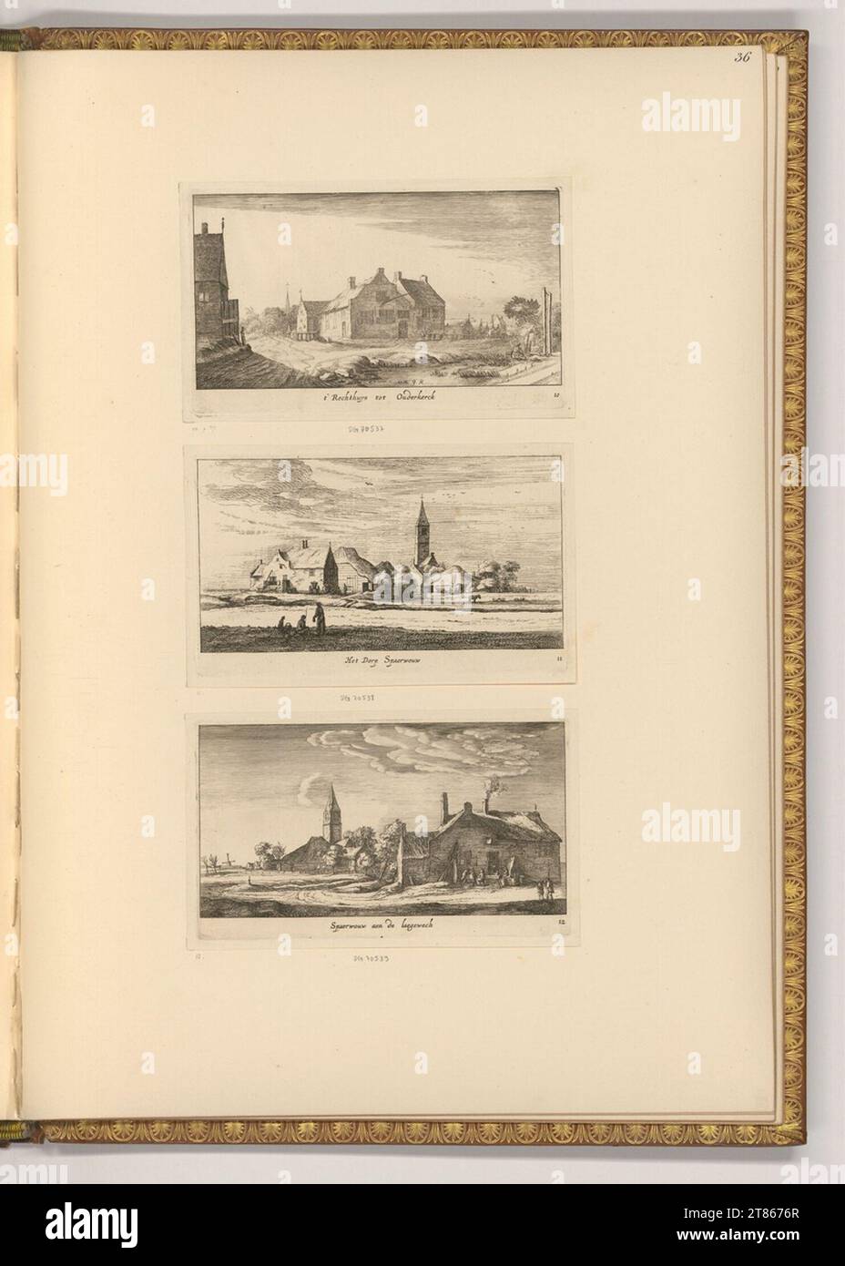 Geertruydt Roghman (incisore) Rechthuis in Ouderkerk; Postcan von Spaarnwoude. Incisione, pinna 1645-1655 , 1645/1655 Foto Stock