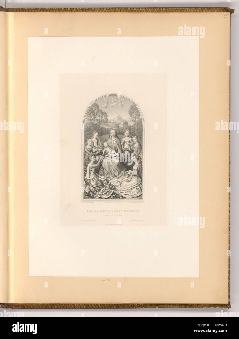 Alphonse Francesco matrimonio mistico di S.. Catharine, azienda francese di incisione. Incisione, incisione rame 1840-1888 , 1840/1888 Foto Stock