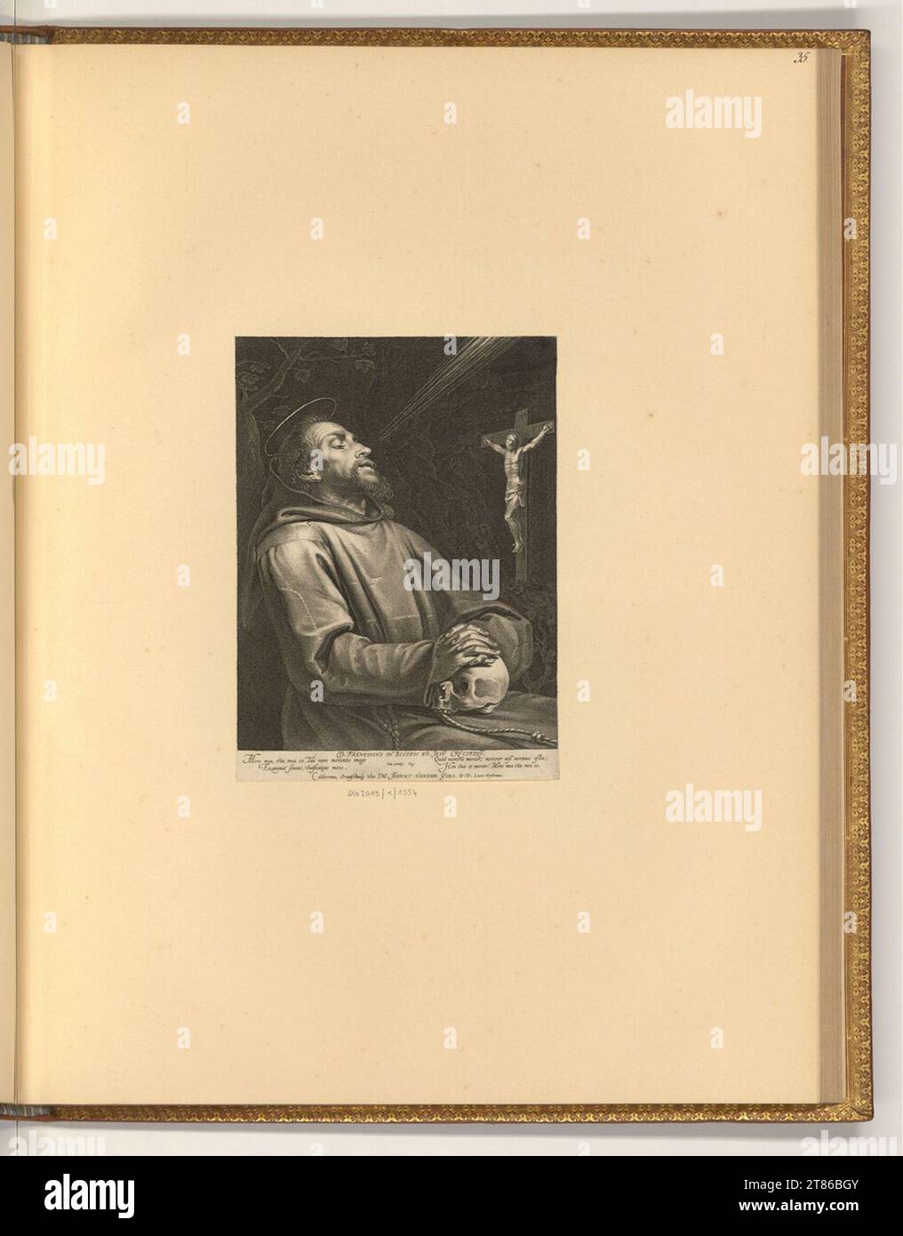 Gerard Seghers Francesco d'Assisi. Stampa in rame 1615-1675 , 1615/1675 Foto Stock