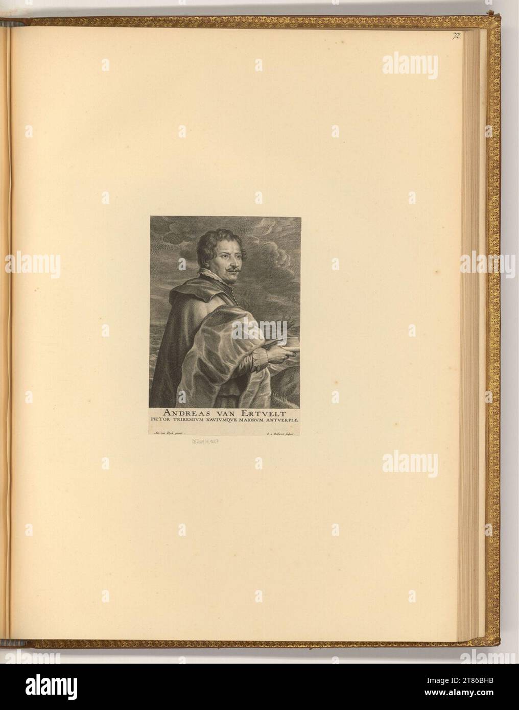 Schelte Adamsz. Bolswert (incisore) Porträt Andries van Eertvelt. Incisione, incisione rame 1606-1659 , 1606/1659 Foto Stock