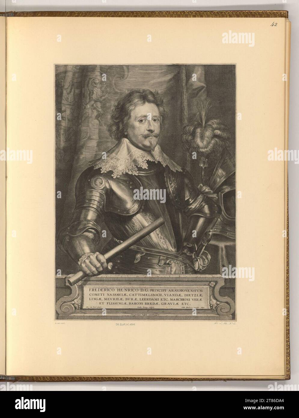 Paulus Pontius (incisore) Ritratto Friedrich Heinrich di Orania. Stampa in rame 1630-1645 , 1630/1645 Foto Stock