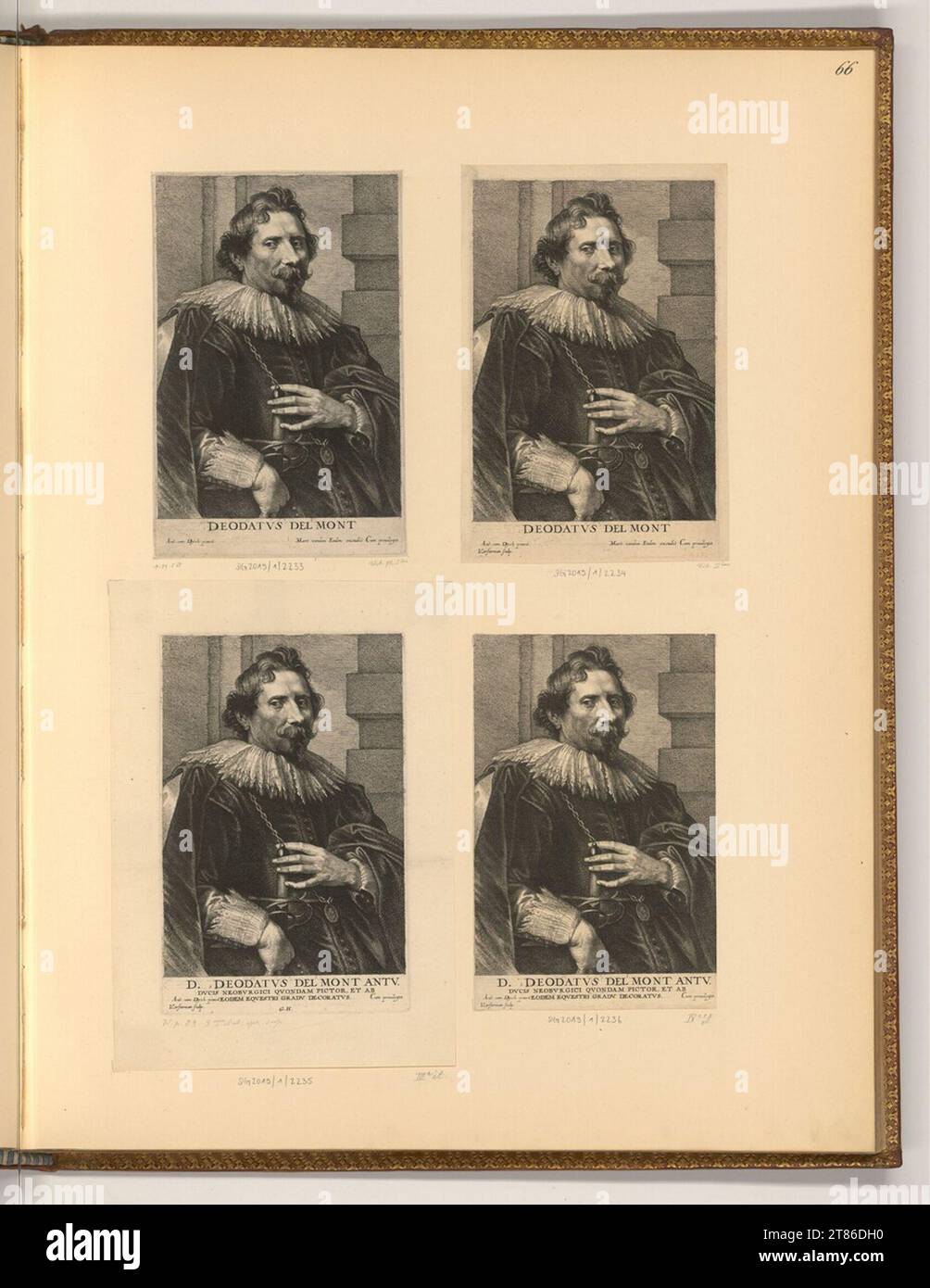 Lucas Vorsterman (incisore) Porträt deodate Delmont. Incisione, incisione rame 1630-1645 , 1630/1645 Foto Stock