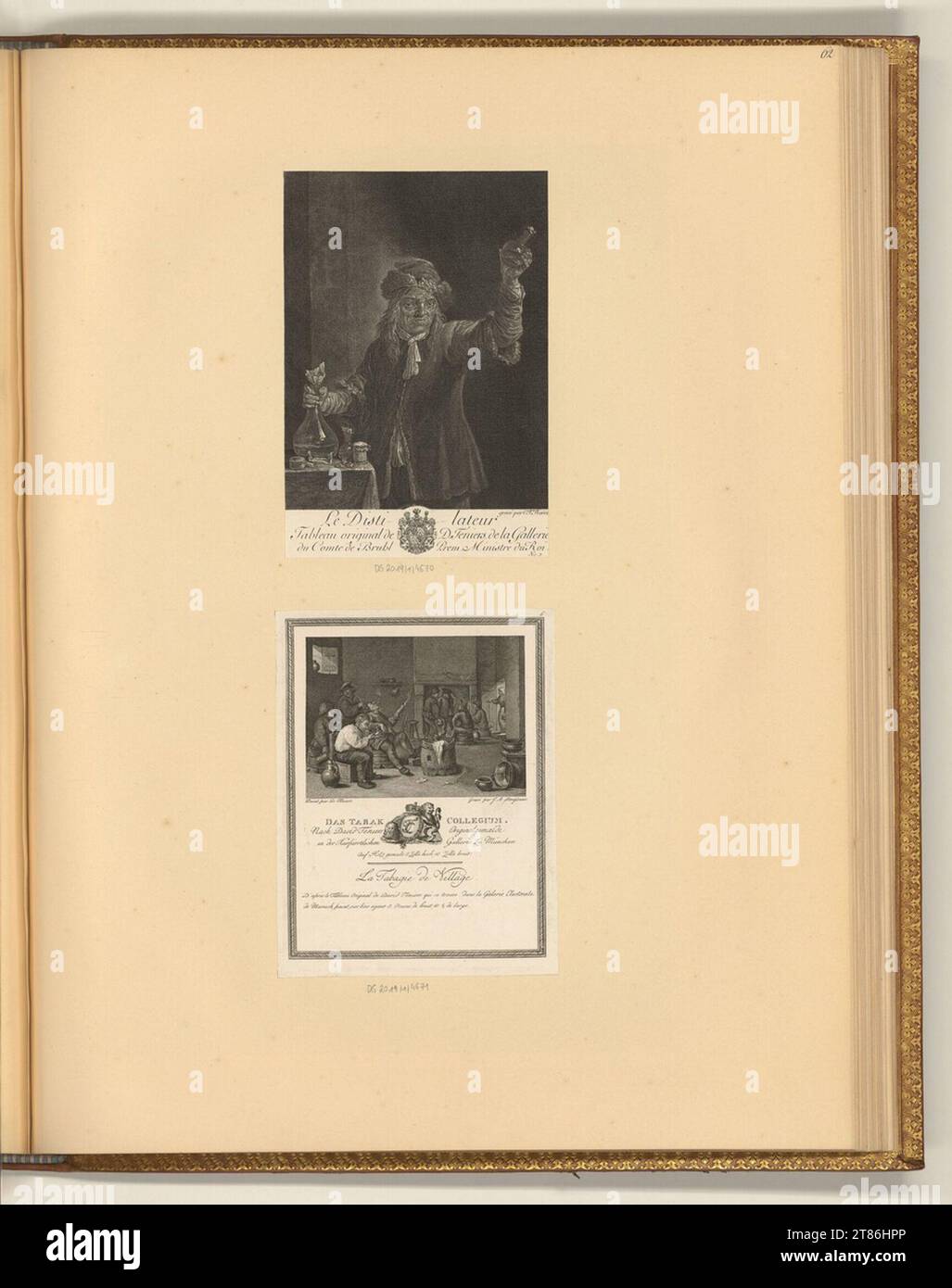 Christian Friedrich Boetius (incisore) il distintivo; fumo villaggio. incisione 18. Secolo, XVIII secolo Foto Stock